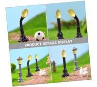 Beaupretty 9pcs Miniature Glow Dark Street Light Model Railway Lamp Post Resin Micro Landscape Decor with Mushroom Sensor and Upright Styles Lightweight Craftsmanship for Miniature Scenes