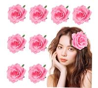 Beaupretty 9pcs Realistic Hair Clips Elegant Floral Barrettes for Weddings Valentine's Day Accessories Comfortable All-day Wear for Women