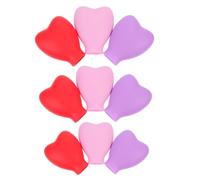 Beaupretty 9Pcs Silicone Makeup Brush Protector Covers Cosmetics Brush Head Sleeve for Travel and Daily Use with Anti-lost Design in Pink Red Purple