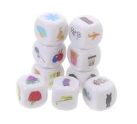 Beaupretty 9pcs Storytelling Dice for Educational Acrylic Cubes with Illustrations Lightweight Portable Learning to Boost Creativity Language Skills and Logical Thinking for Party and