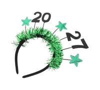 Beaupretty Accessory Comfortable Party and Celebration for Lightweight Hair Year Star Headband with Green Tinsel Decoration Festive Headwear for Adults