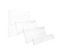 Beaupretty Acrylic Desktop Wallet Holder Stand Three Layer Purse Organizer Transparent Display Rack for Home Shop Mall Cosmetics Jewelry Digital Products