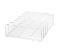 Beaupretty Acrylic Makeup Organizer Storage Box with 7 Compartments Large Drawer for Vanity Desktop Cosmetic and Eye Shadow Storage for Bathroom and Office