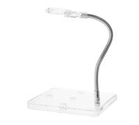 Beaupretty Action Figure Display Base Stand with Stable for Rg Hg Model Figures Transparent Plastic Holder Compatible with Gundam Dolls Under Waist Collectible Model Display