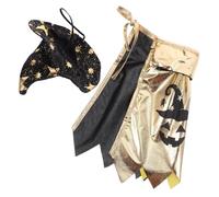 Beaupretty Adjustable Black Star Pet Witch Dress with Wizard Hat and Cloak Soft Comfortable Halloween Costume for Cats Dogs and Small Animals for Cosplay and Party Fun