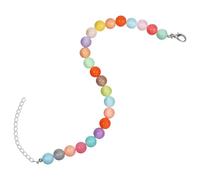 Beaupretty Adjustable Candy Color Beaded Dog Collar with Flower Pendant, Cute Necklace for Small Dogs and Puppies, Party and Special Occasion Pet Accessory