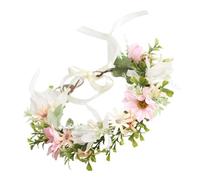 Beaupretty Adjustable Daisy Flower Headband Wedding Bridal Hair Accessory Floral Headpiece for Brides Bridesmaids Beach Party Birthday Ceremonies Comfortable Wear
