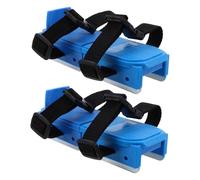 Beaupretty Adjustable Ice Skates Double Runner with Strap Fastening Ice Skate Boots for Outdoor Winter Sports Safety Support Beginner Blue