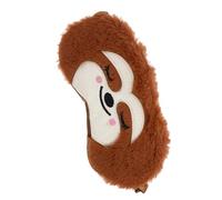 Beaupretty Adjustable Plush Sloth Sleep Mask for Total Blackout Eye Cover with Elastic Band Soft Comfortable for Travel Nap Night Rest Office Use