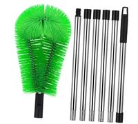 Beaupretty Adjustable Pole Gutter Cleaning Brush with Bendable Head for High Reach Roof and Grout Cleaning Versatile Household Tool for Leaves Removal and Ceiling Maintenance Easy Assembly