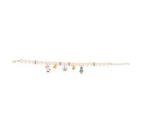 Beaupretty Adjustable Puppy Pearl Necklace Collar with Bell, Comfortable Plastic Material, for Christmas Parties and Pet Photography Prop, Suitable for Puppies and Small Pets