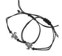 Beaupretty Adjustable Turtle Couple Bracelets Braided Wristbands for His and Hers Handmade Friendship Bands with Unique Charm and Durable Material for Daily Wear and Special Occasions