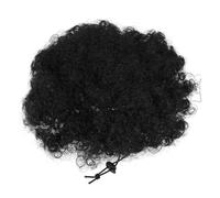 Beaupretty African and Curly Texture Drawstring Human Hair Extension Ponytail Quick Styling with High Temperature Wire Material, Versatile Natural Hair Bun with Unique Design for Black Women