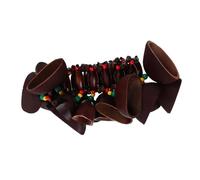 Beaupretty African Tribal Style Nutshell Shaker Bracelet Handmade Percussion Instrument with Melodious Sound for Drum Accompaniment and Traditional African Jewelry