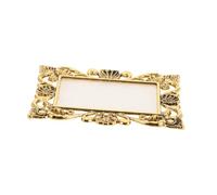 Beaupretty Agates Resin Alloy Nail Art Palette Gold Edge Gel Polish Mixing Tray for Nail Color Display and Painting Stylish Cosmetic Mixing Tool for Professional and Home Use