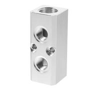 Beaupretty Air Hose Inline Manifold Block Silver Pneumatic Air Distribution Splitter with Multiple Ports for Industrial Compressor and Automation Systems