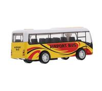 Beaupretty Airport Bus Cars Die Cast Airport Vehicles Pull Back Friction Powered Bus for High Detail Unique Design Goodie Bag Stuffers