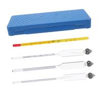 Beaupretty Alcohol Hydrometer Set 3-Piece Home Wine Tester Kit for Measuring Alcohol Concentration 0-100% Accuracy Essential Tool for Home Brewing and Wine Making
