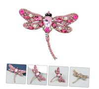 Beaupretty Alloy Rhinestone Dragonfly Brooch Pin Lightweight Lapel Pin Shawl Brooch for Women Clothes Accessories Elegant Vintage Style Gift for Formal Casual Wear