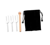 Beaupretty Aluminum Alloy Tuning Fork with Wooden Hammer and Bag Sound Therapy Instrument for Guitar Tuning Chakra Healing and Physics Experiments Clear Timbre and Accurate Pitch