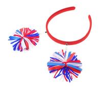 Beaupretty American Patriotism Hairband with Fluffy Balls Independence Day Headband for Adults for July Celebrations Stylish and Comfortable Patriotic Hair Accessories