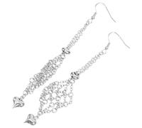 Beaupretty Amethyst Earring Crystal Holder Earring Cage Metal Silver Interchangeable Pearl Netting for Genuine Amethyst Beads Women Fashion Drop