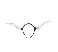 Beaupretty Antelope Horn Headband Lightweight Cosplay Hair Accessory for Halloween Parties Comfortable and Breathable Design Unique Silver Horns Headdress for Festive Atmosphere