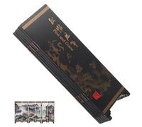 Beaupretty Antique Chinese Small Wooden Folding Screen Divider Panel in Coffee Colour, Decorative Mini Desktop Screen with Rustic Farmhouse Style for Chinese Micro Scene and Different