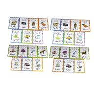 Beaupretty Arabic Words Flash Cards for Sensory Cards for Early Learning Cognitive Development and Kindergarten Arabic Words Game Educational