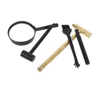 Beaupretty Archaeology Excavation Tools Metal Hammer Brush Magnifier Portable Stem Science Kit for Outdoor Indoor Treasure Digging and Educational Play