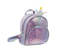 Beaupretty Backpack Adjustable Shoulder Strap Purple Cartoon Hiking Bag for Kindergarten School Travel Outdoor Activities with Lunch Box and Storage