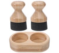 Beaupretty Bamboo Cutting Board Oil Spreader with Round Wax Applicator for Wood Boards Ergonomic Kitchen Wax Applicator for Uniform Protection and Utensils Portable Maintenance Tool