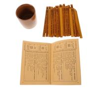 Beaupretty Bamboo I Ching Divination Sticks with Comprehensive Guide Portable Ritual Divination Objects for Beginners and Enthusiasts Complete Hexagram Collection