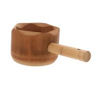 Beaupretty Bamboo Lotus Water Spoon Bathing Tool Long Handle Ladle Versatile Sauce Spoon Hotel Home Use Design