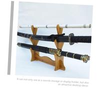 Beaupretty Bamboo Sword Display Rack Flute and Katana Stand Desktop Holder Strong Load-bearing Storage Organizer Suitable for Home Decoration and