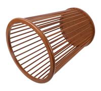 Beaupretty Bamboo Waste Paper Basket for Bedroom and Restroom, Creative
