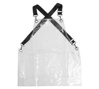 Beaupretty Barber Apron Oil Resistant Clear Apron Dishwashing Transparent Hair Cutting Salon Adjustable Hairdressing s Tpu Universal Men Women
