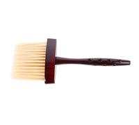 Beaupretty Barber Neck Duster Brush Long Handle, Red Brown Hair Cleaning Brush 25x10.5cm for Salon Haircut and Shave, Male Beard and Haircut Broken Hair Removal Tool