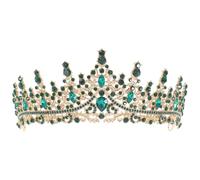 Beaupretty Baroque Crown Headband with Rhinestones Elegant Wedding Tiara for Women Bridal Party Accessory Comfortable Fit and Stylish Design for Special Occasions