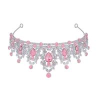 Beaupretty Baroque Crown Tiara Bridal Wedding Crystal Headband for Pageant Prom Princess Birthday Girl Crown