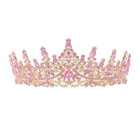 Beaupretty Baroque Rhinestone Crown Headband for Women Elegant Wedding Bridal Tiara with Glittering Crystal Detail Lightweight Headwear Accessory for Weddings and Parties