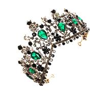 Beaupretty Baroque Style Bride Crown Rhinestone Pearl Tiara Headdress for Women Wedding Party Durable Lightweight Vintage Bridal Accessory