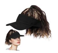 Beaupretty Baseball Cap Wig Hair Extension with Cap Short Curly Wig Hat High Temperature Wire