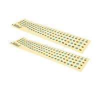 Beaupretty Bass Scale Fretboard Stickers 2pcs for 4-string Bass Guitar with Note Decals for Learning Scales and Fret Positions