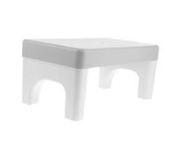 Beaupretty Bathroom Foot Stool for Toilet Adults Plastic Skid Step Stool Compact Lightweight Design for Comfortable Bathroom Use Grey with White Legs Supports Daily Squatting and Poop Relief