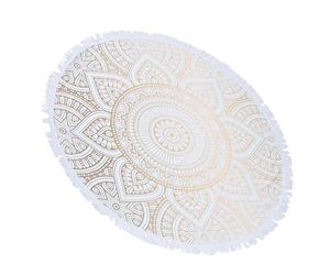 Beaupretty Beach Blanket Mandala Tapestry 150cm Diameter Microfiber Fabric Quick Dry Water Absorption Unique Mandala Style for Women and Teen Gym Bedroom Use