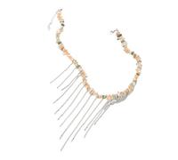 Beaupretty Beach Shell Choker Necklace with Handmade Tassels Lightweight Clavicle Chain for Women Summer Travel Ocean Vibes Jewelry Accessory