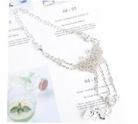 Beaupretty Beautiful Bride Rhinestone Anklet Delicate Foot Hanging Chain Jewelry for Women Beach Ankle Accessory for Weddings Summer Vacations Fashionable Anklet
