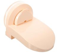 Beaupretty Beige Plastic Shower Footrest with Wall Mount and Adjustable Height, Shaving Leg Assist Foot Stand for Bathroom Use, Simple Design with Smooth Lines for Comfortable Foot Support