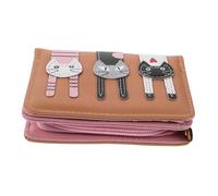 Beaupretty Bi-fold Cartoon Cat Wallet Faux Leather for Girls As Cute Cat Purse for Students This Small Wallet Features Snap Button Closure and is Designed for Everyday Use Keeping Coins and c